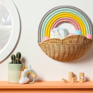 Hanging wall rainbow basket